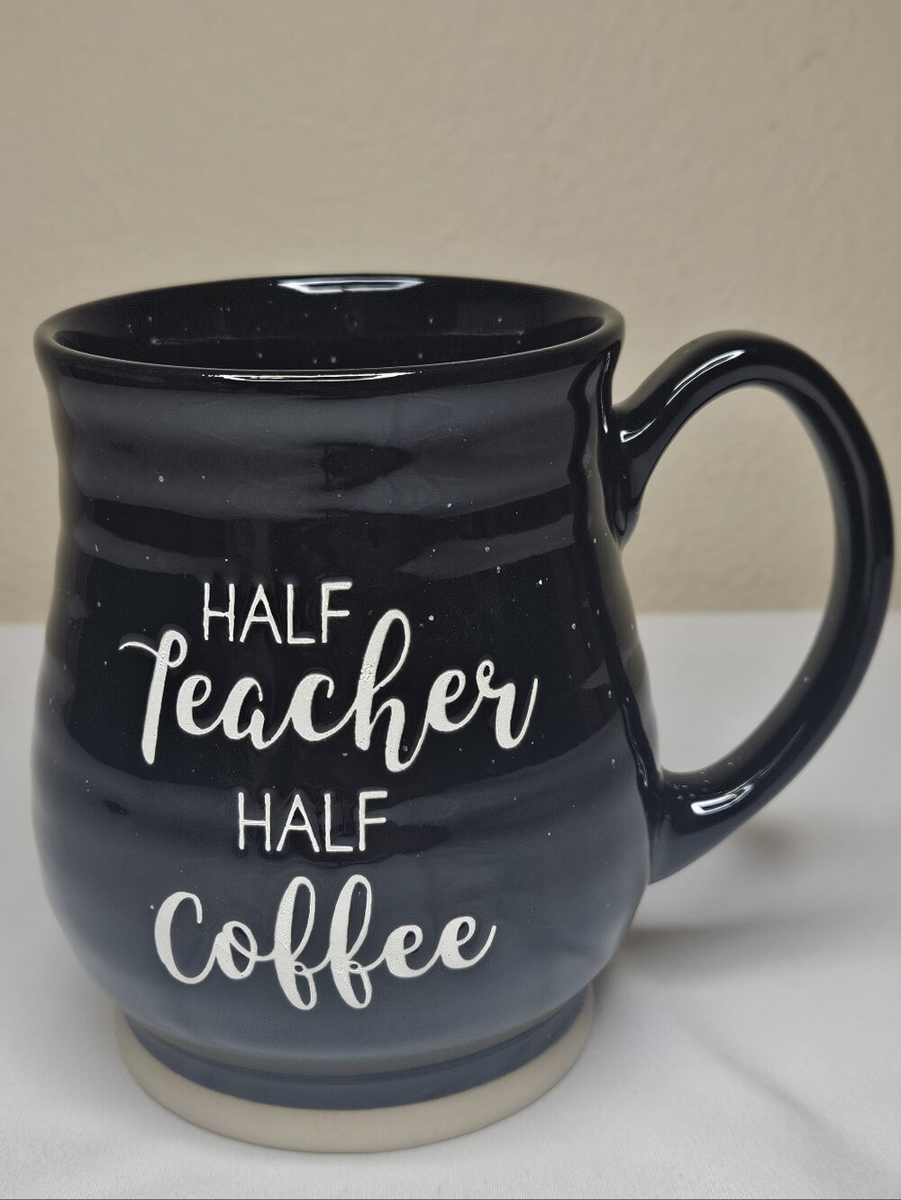 Half Teacher Half Coffee Ceramic Mug NEW Speckled Teacher Appreciation Cup